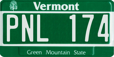 VT license plate PNL174