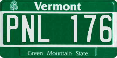 VT license plate PNL176
