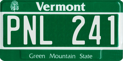 VT license plate PNL241