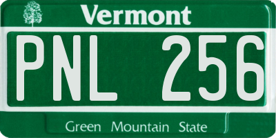 VT license plate PNL256