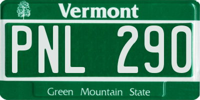 VT license plate PNL290