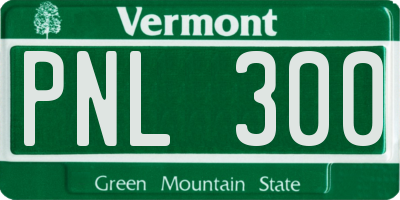 VT license plate PNL300
