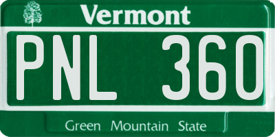 VT license plate PNL360