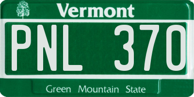 VT license plate PNL370