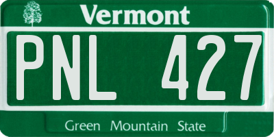 VT license plate PNL427