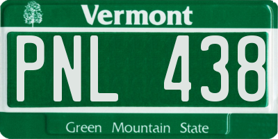 VT license plate PNL438