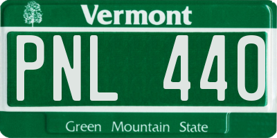 VT license plate PNL440