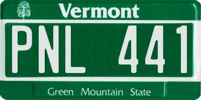 VT license plate PNL441