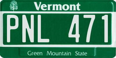 VT license plate PNL471