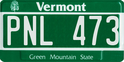 VT license plate PNL473