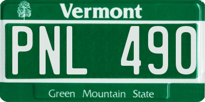 VT license plate PNL490
