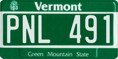 VT license plate PNL491