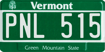 VT license plate PNL515