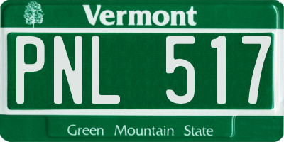 VT license plate PNL517
