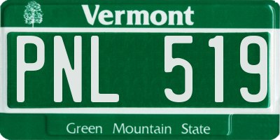 VT license plate PNL519