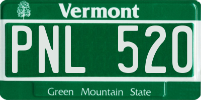 VT license plate PNL520