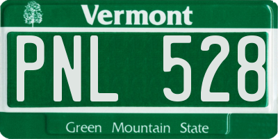 VT license plate PNL528