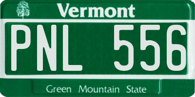 VT license plate PNL556