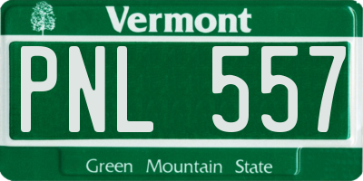 VT license plate PNL557