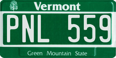VT license plate PNL559