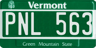 VT license plate PNL563