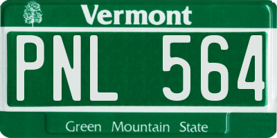 VT license plate PNL564