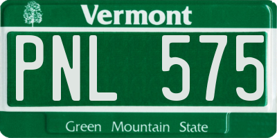 VT license plate PNL575