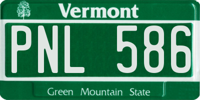 VT license plate PNL586