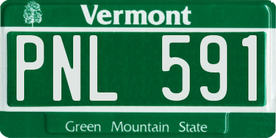 VT license plate PNL591