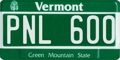 VT license plate PNL600
