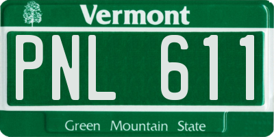 VT license plate PNL611
