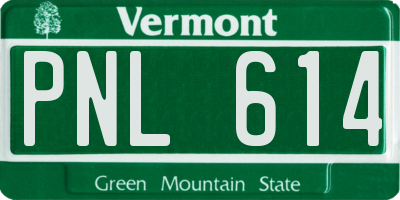 VT license plate PNL614
