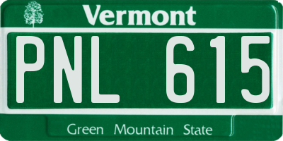 VT license plate PNL615