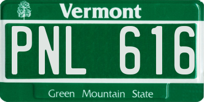VT license plate PNL616