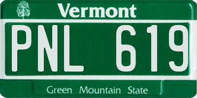 VT license plate PNL619