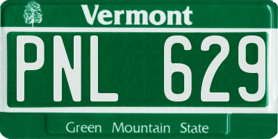 VT license plate PNL629