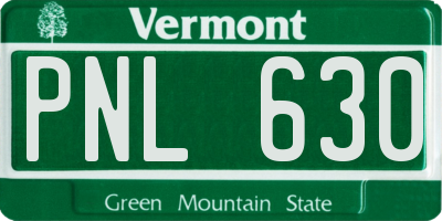 VT license plate PNL630