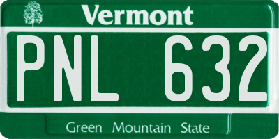 VT license plate PNL632