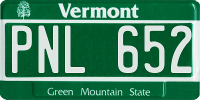 VT license plate PNL652