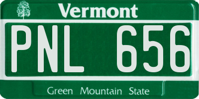 VT license plate PNL656