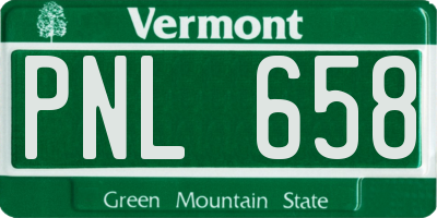 VT license plate PNL658