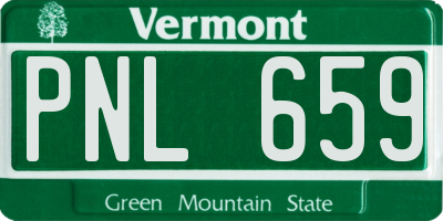 VT license plate PNL659