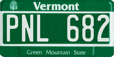 VT license plate PNL682