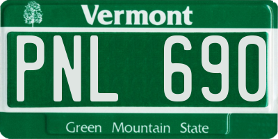 VT license plate PNL690