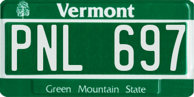 VT license plate PNL697