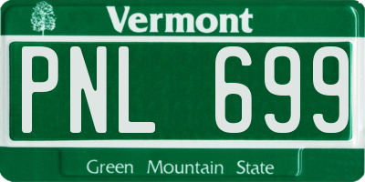 VT license plate PNL699