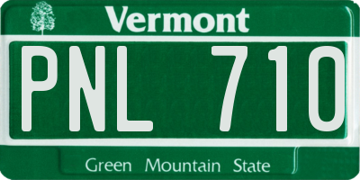 VT license plate PNL710