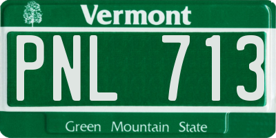 VT license plate PNL713