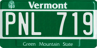 VT license plate PNL719