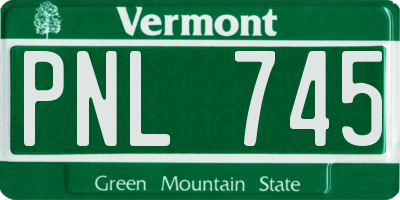 VT license plate PNL745